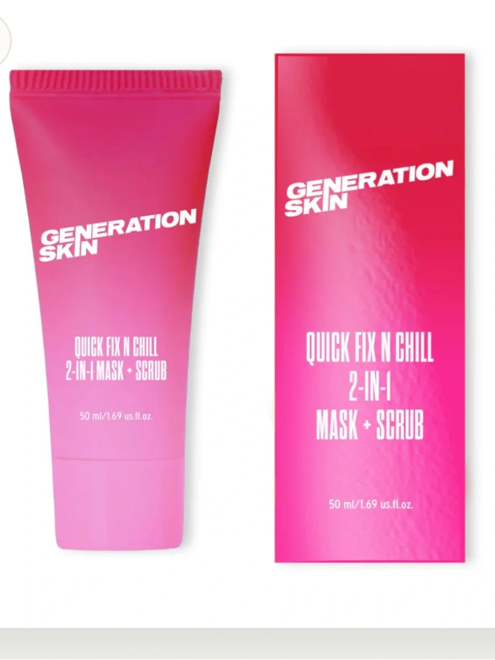 Generation Skin Quick Fix N Chill 2-in-1 Mask + Scrub — Pink